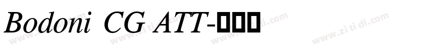 Bodoni CG ATT字体转换